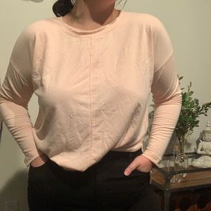 Peach Long Sleeve Workout Sweater